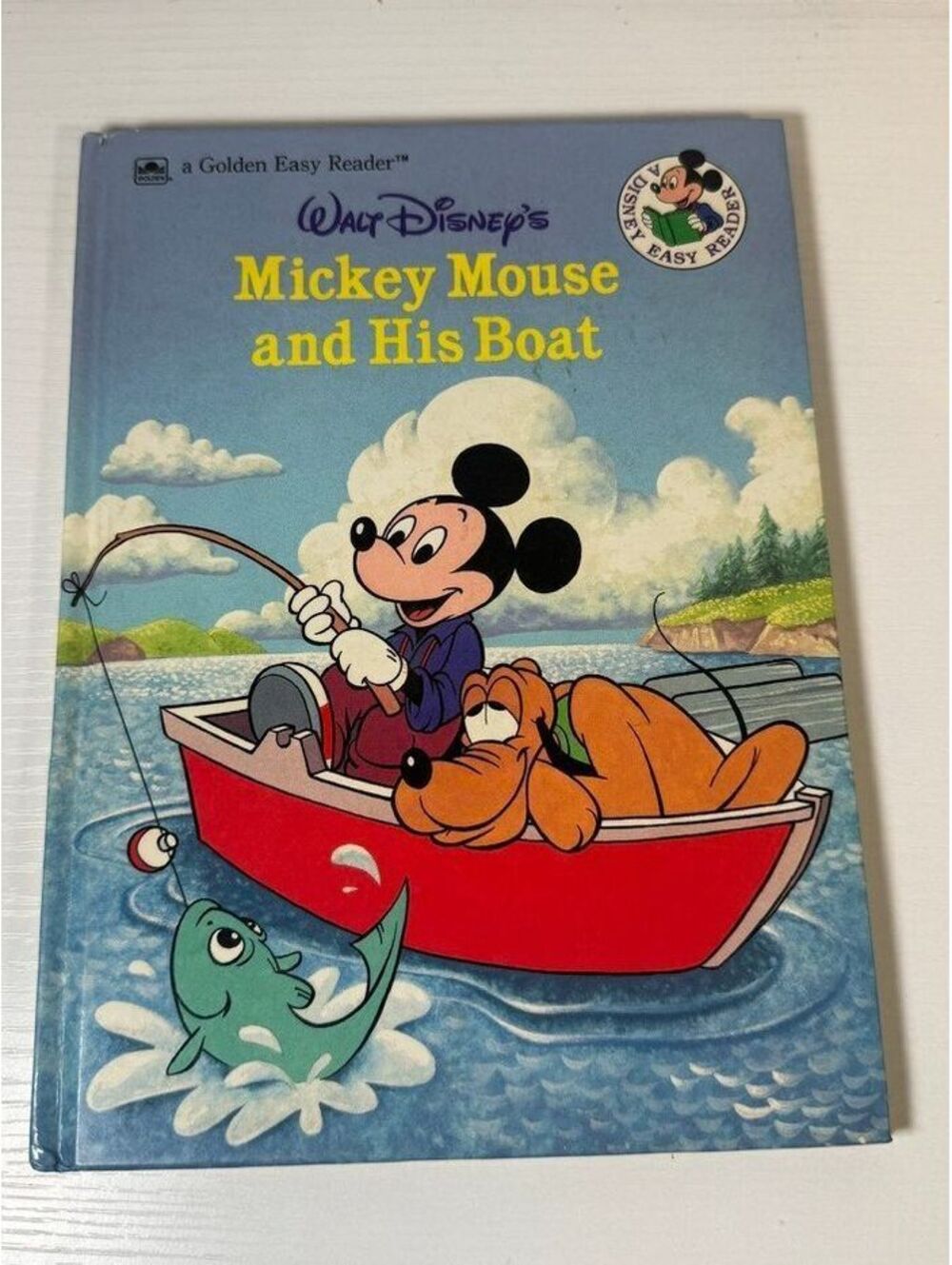 Vintage Walt Disney's Mickey Mouse and His Boat Golden Easy Reader Book 1988